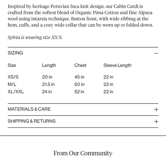 Ozma Cabin Cardi Alpaca Cotton in Shrub XS/S - Picture 5 of 5